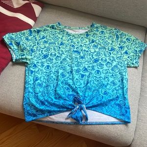 Blackmilk animal crossing tie front top size M